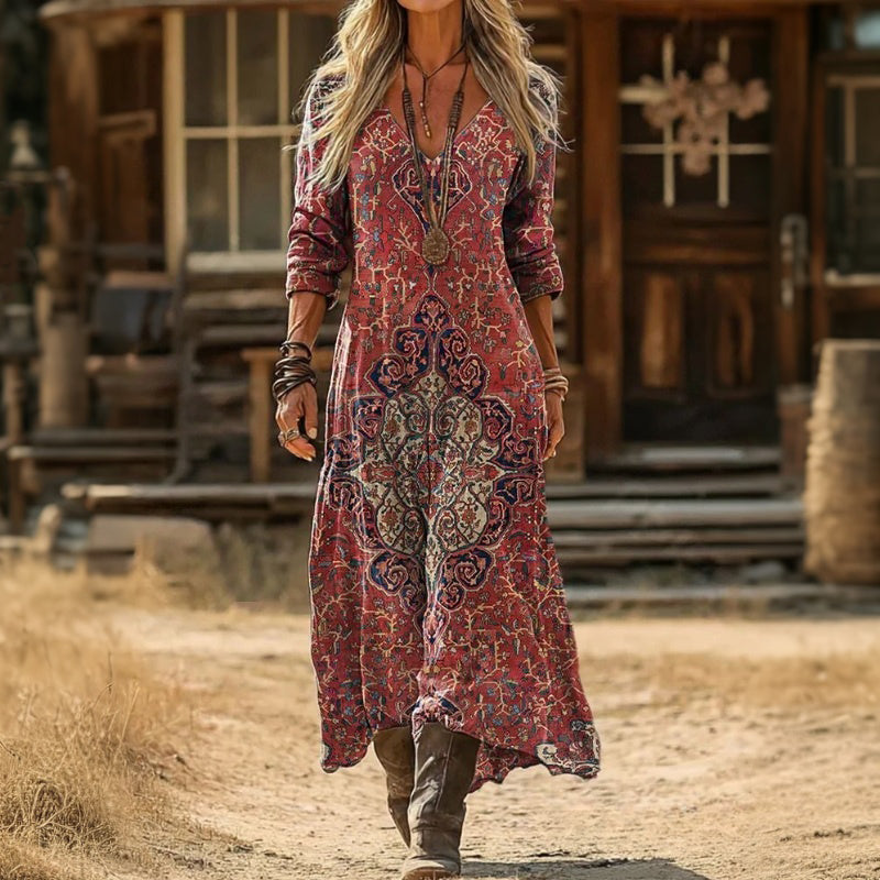 EVELYN | LÄSSIGES LANGARMKLEID IM VINTAGE-STIL