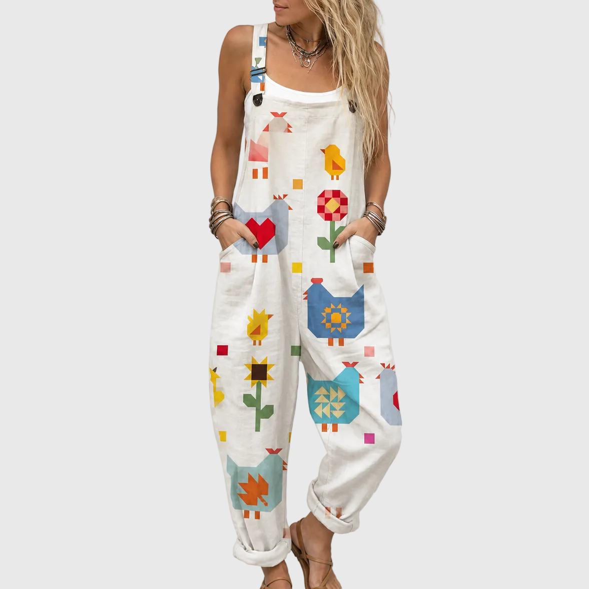 BIRDIE PATCHWORK-JUMPSUIT
