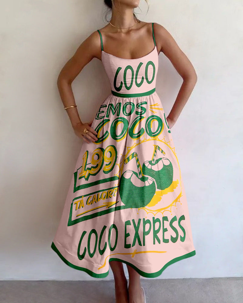 TALLULAH | TROPICAL MARKET MIDI-KLEID