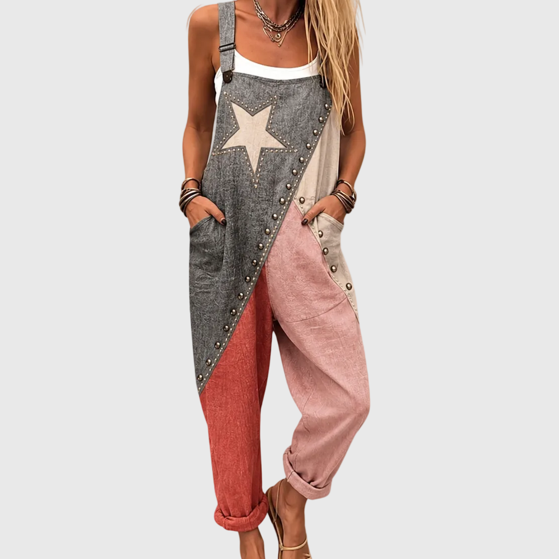 VINTAGE-PATCHWORK-LATZHOSE STELLA