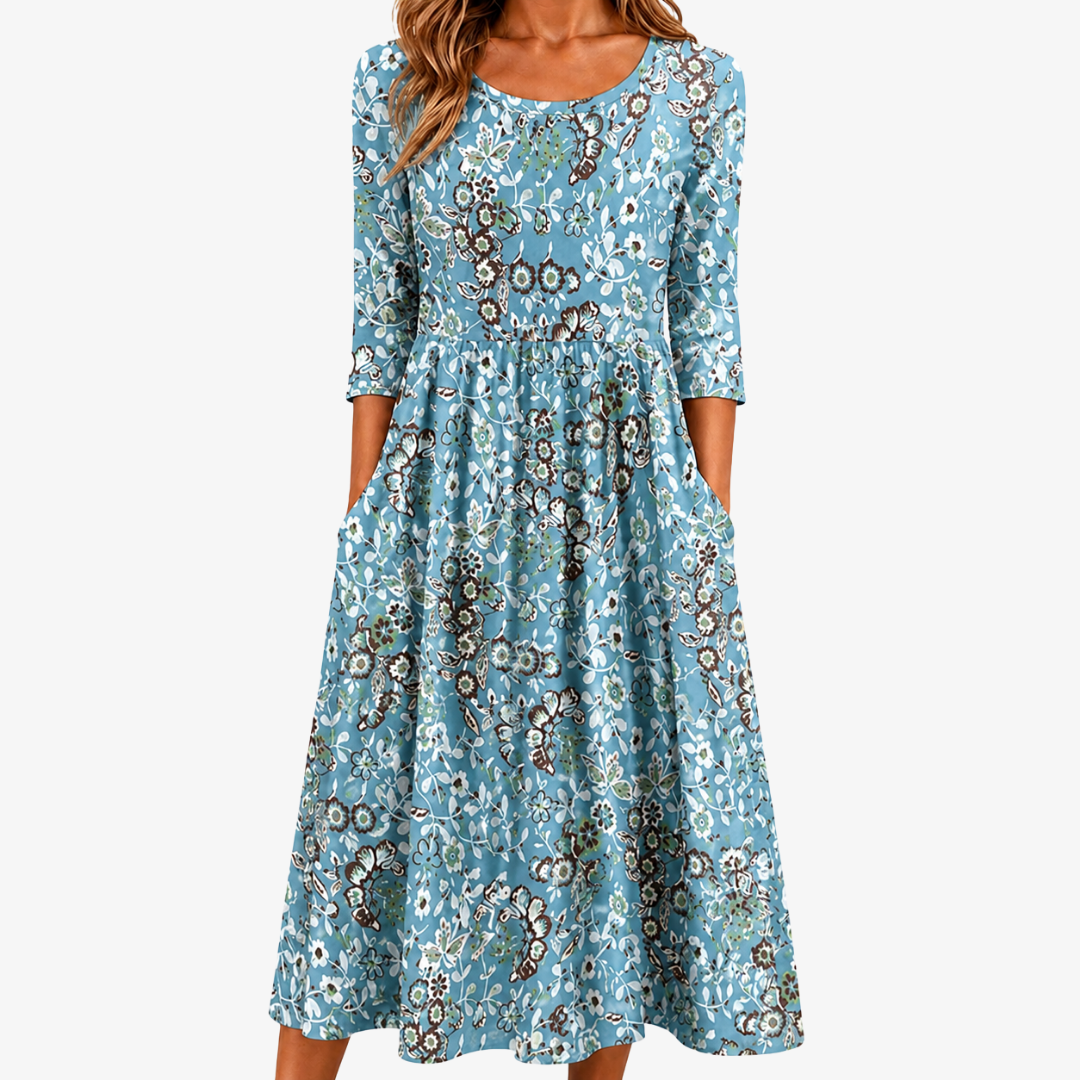 CLARA | MAXIKLEID MIT TASCHEN IM COASTAL-GARDEN-DESIGN
