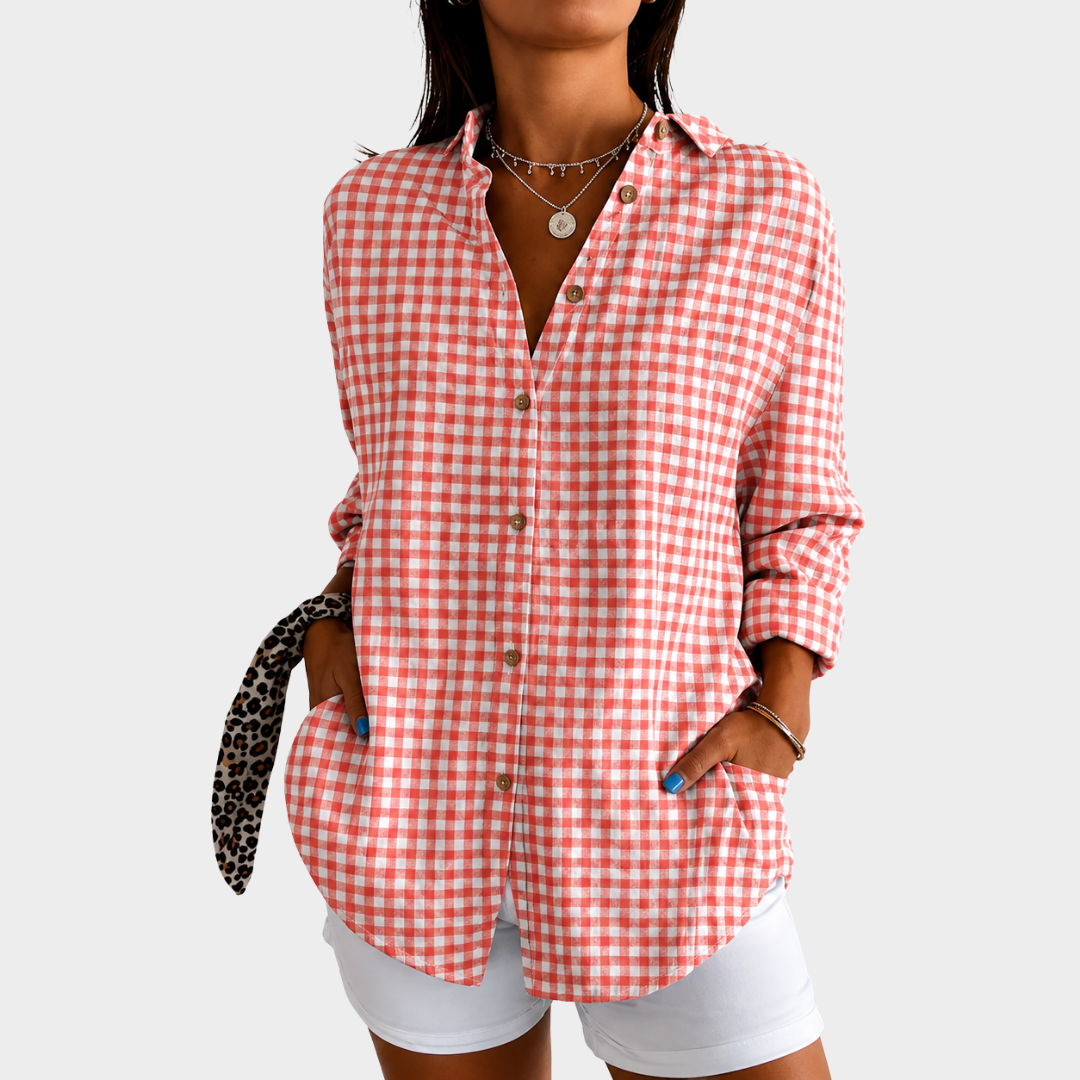 MADISON | CORAL PICNIC CHARM BLUSE