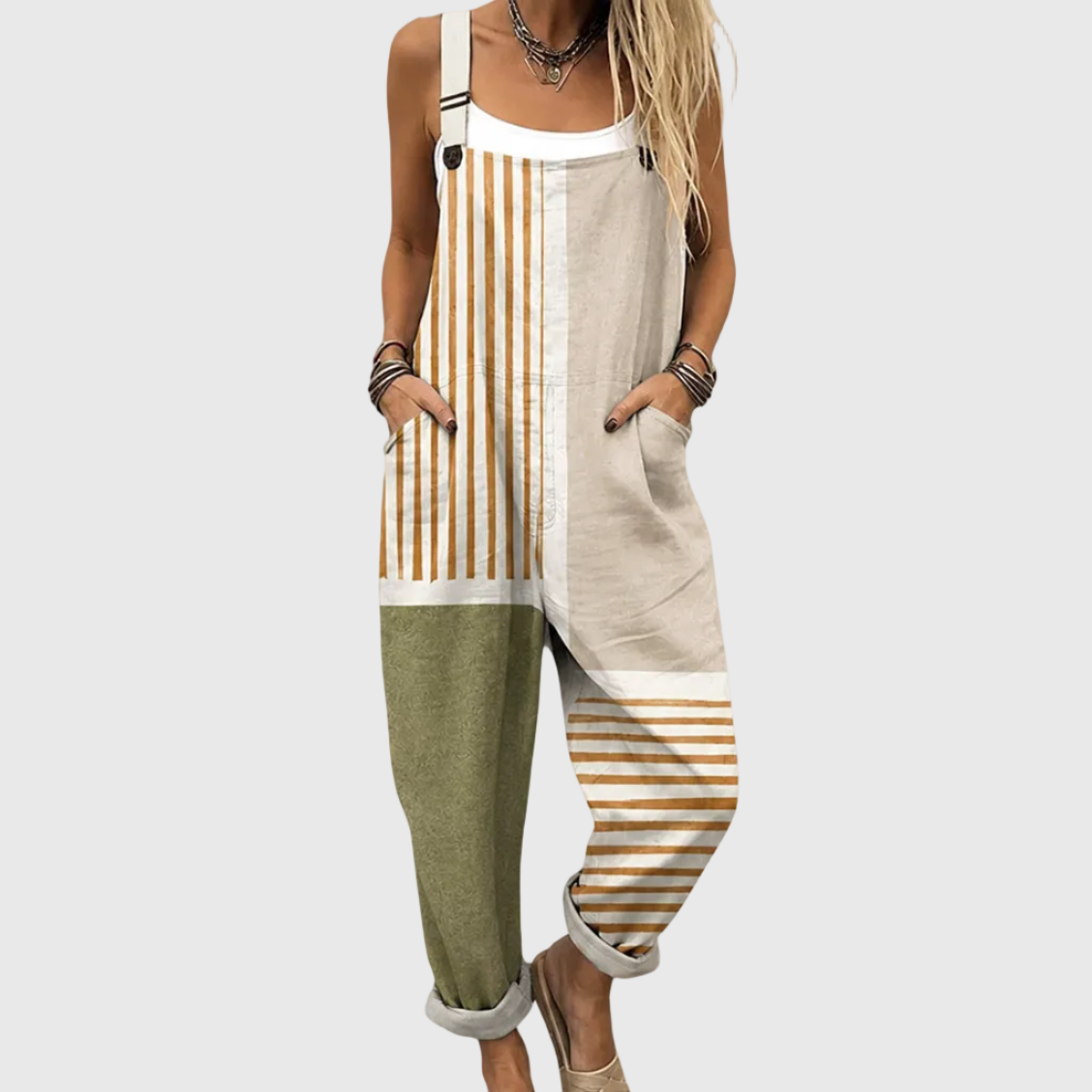 BEQUEMER JUMPSUIT MIT DRUCK