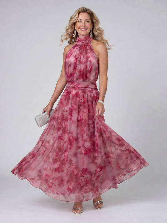 AVIEN | WEICHES MIDIKLEID MIT HALTERNECK