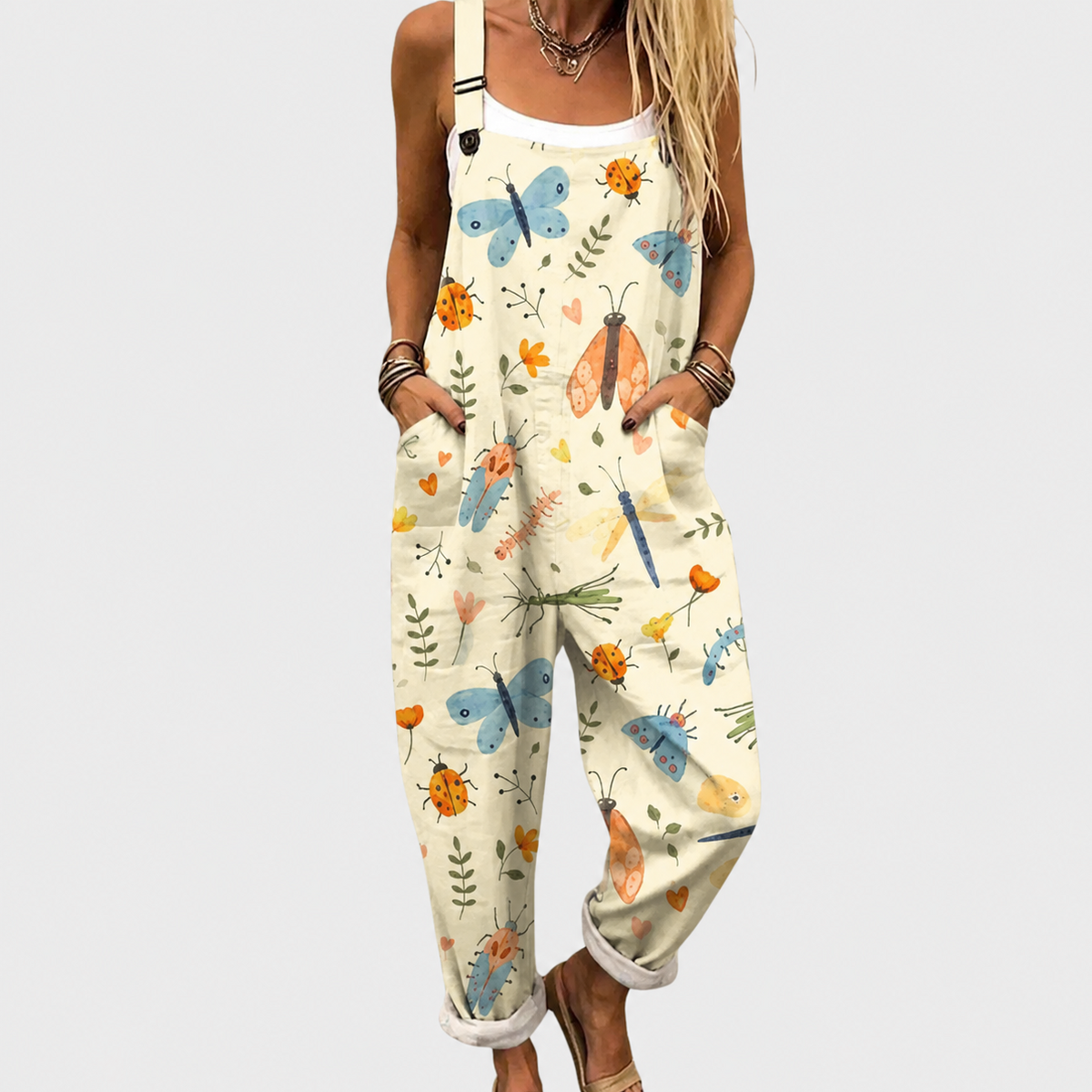 BEQUEMER OVERALL MIT DRUCK