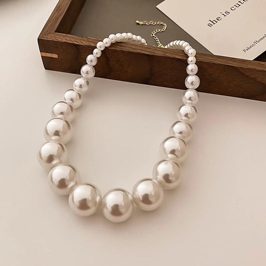GRACELYN | ELEGANT GRACEFUL PEARL NECKLACE SET