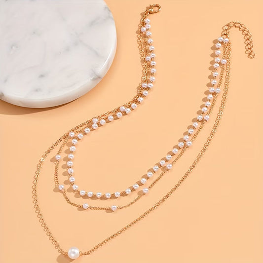 TRINITY | THE TRINITY PEARL LAYER NECKLACE SET