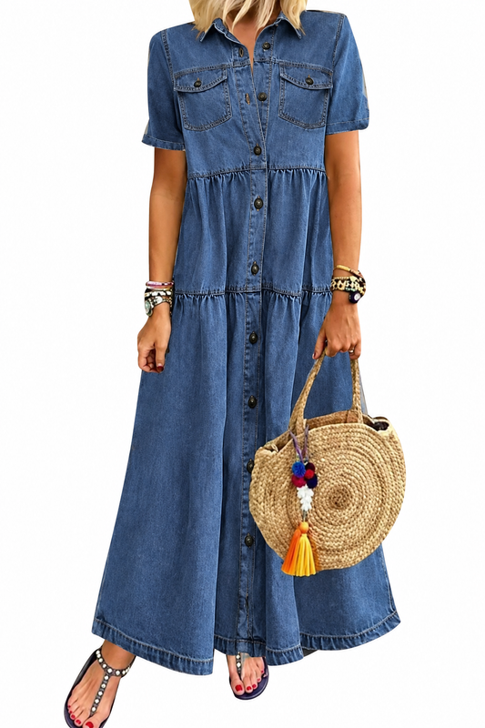SERAPHINA | BUTTON-FRONT MIDI DRESS