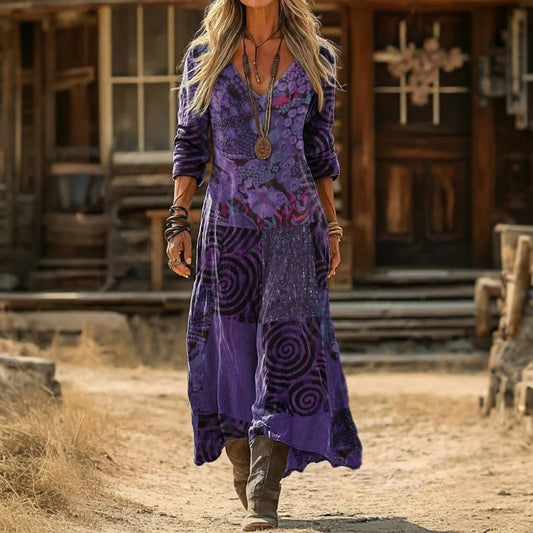 EVELYN | LÄSSIGES LANGARMKLEID IM VINTAGE-STIL