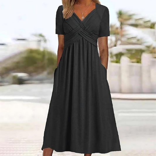 IMOGEN | ELEGANT A-LINE MIDI DRESS