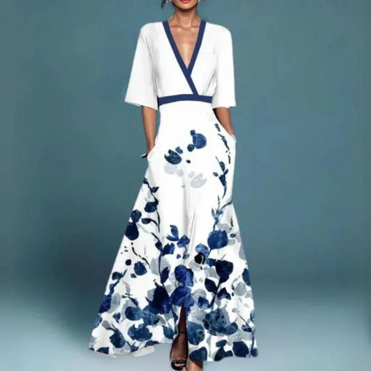 ADRIENNE | ELEGANT FLORAL MAXI DRESS