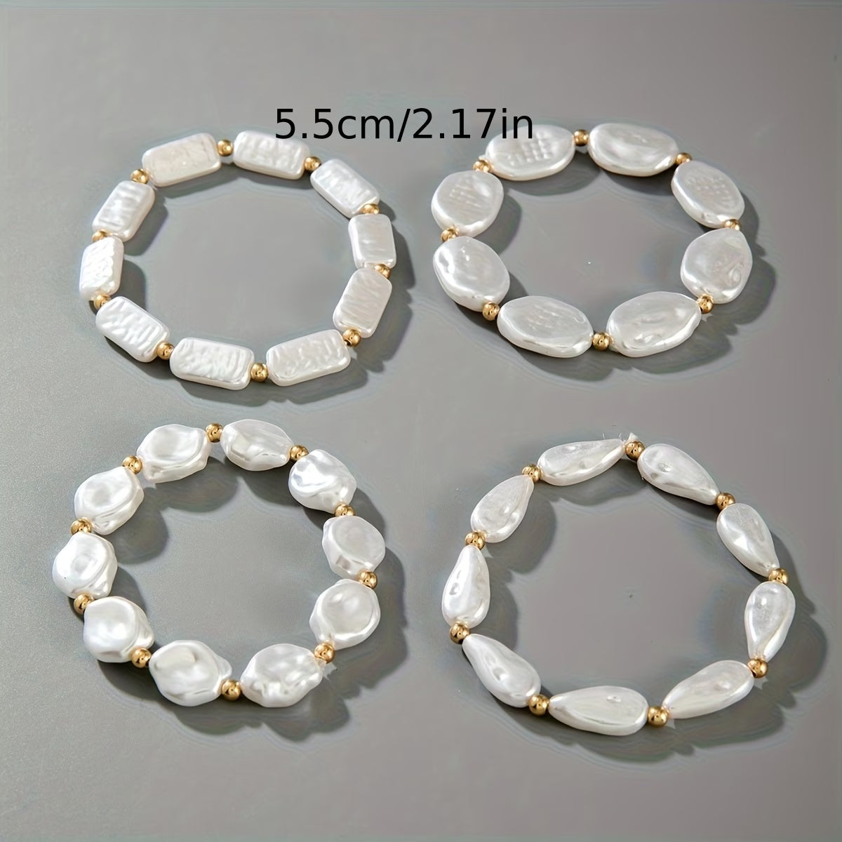 VALORA | PERLEN-STATEMENT-ARMBAND-SET 4-TLG.