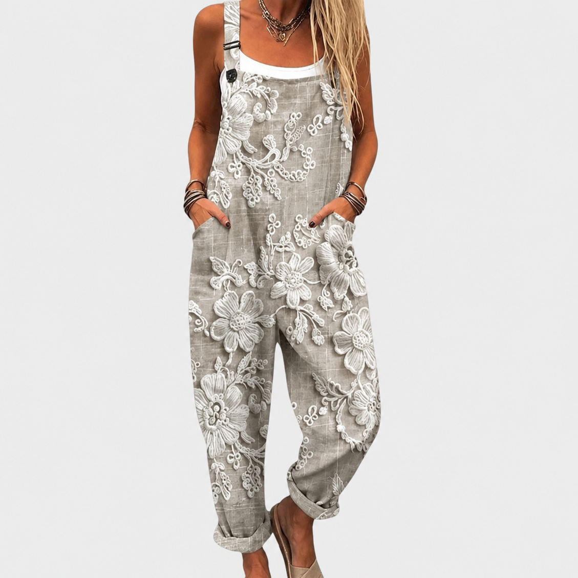 BEQUEMER JUMPSUIT MIT DRUCK