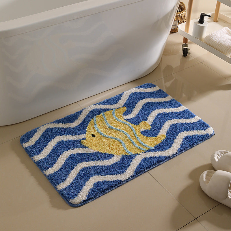 GOLDENFIN | RUTSCHFESTE BADEZIMMERMATTE OCEAN WAVE