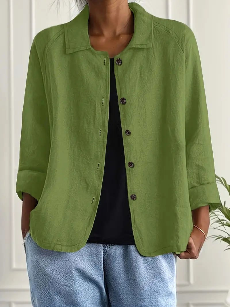 CALLISTE | MOOSGRÜNE BLUSE