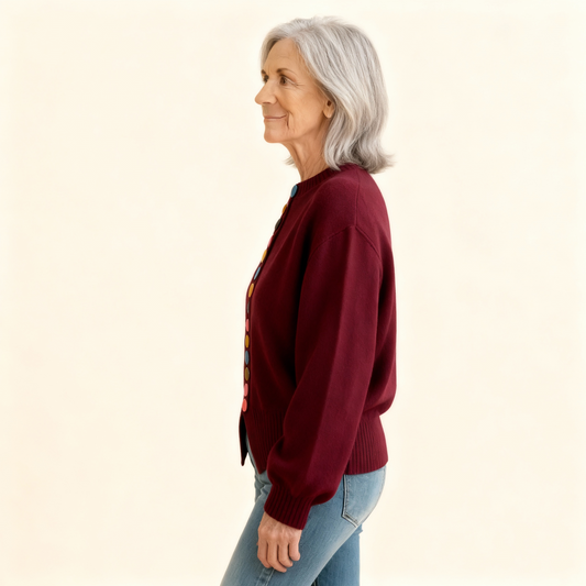 THE NOELLE | CARDIGAN MIT KNOPFAKZENTEN