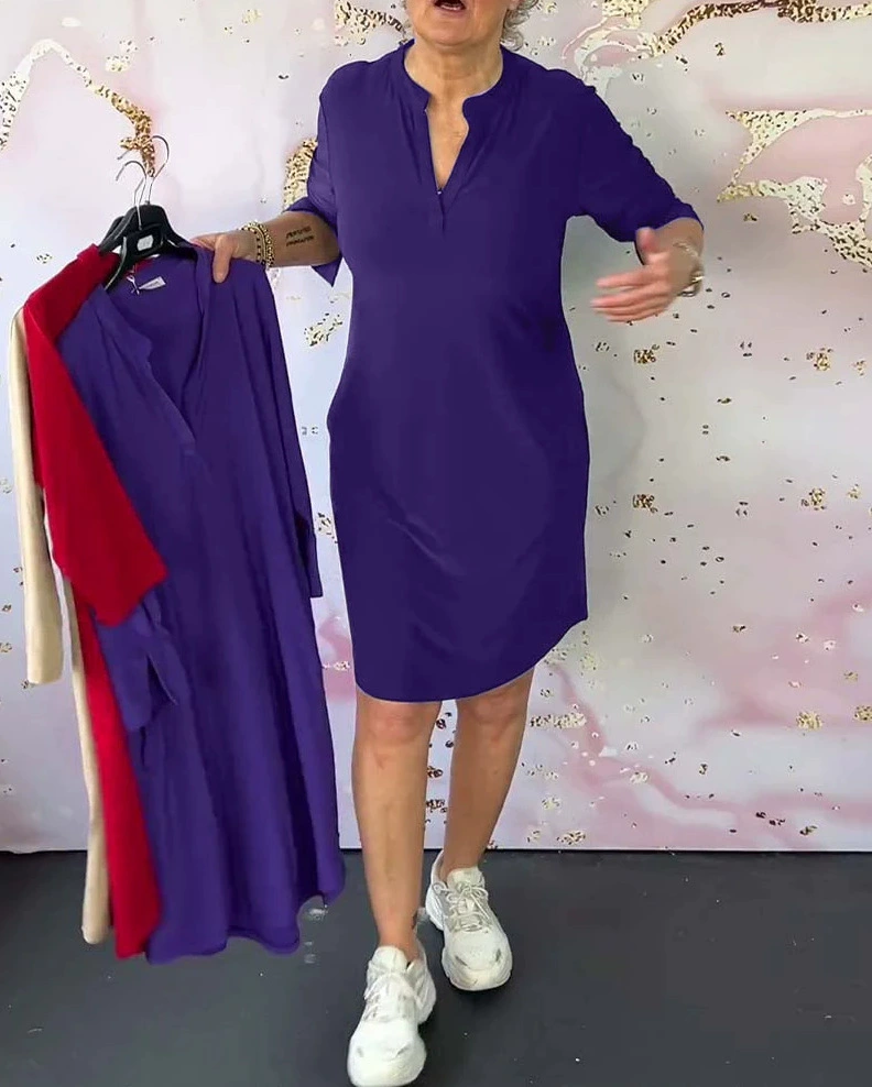 HANNE | ELEGANTES KLEID MIT V-AUSSCHNITT