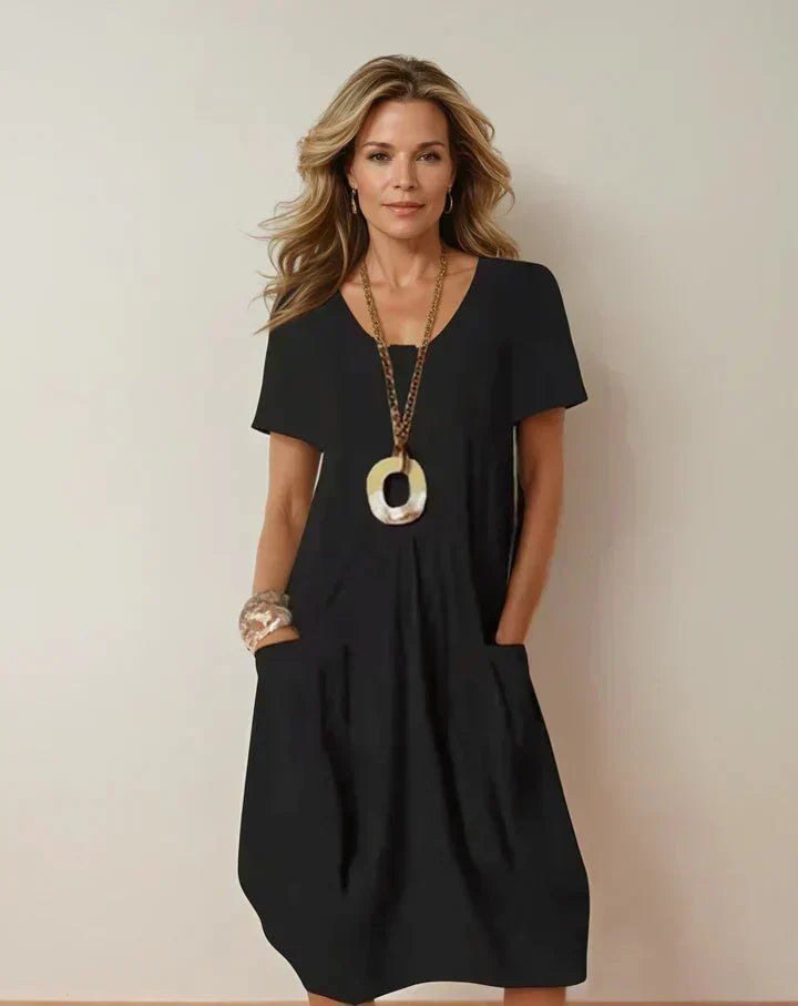 ORIANE | FLIESSENDES CASUAL-MAXIKLEID