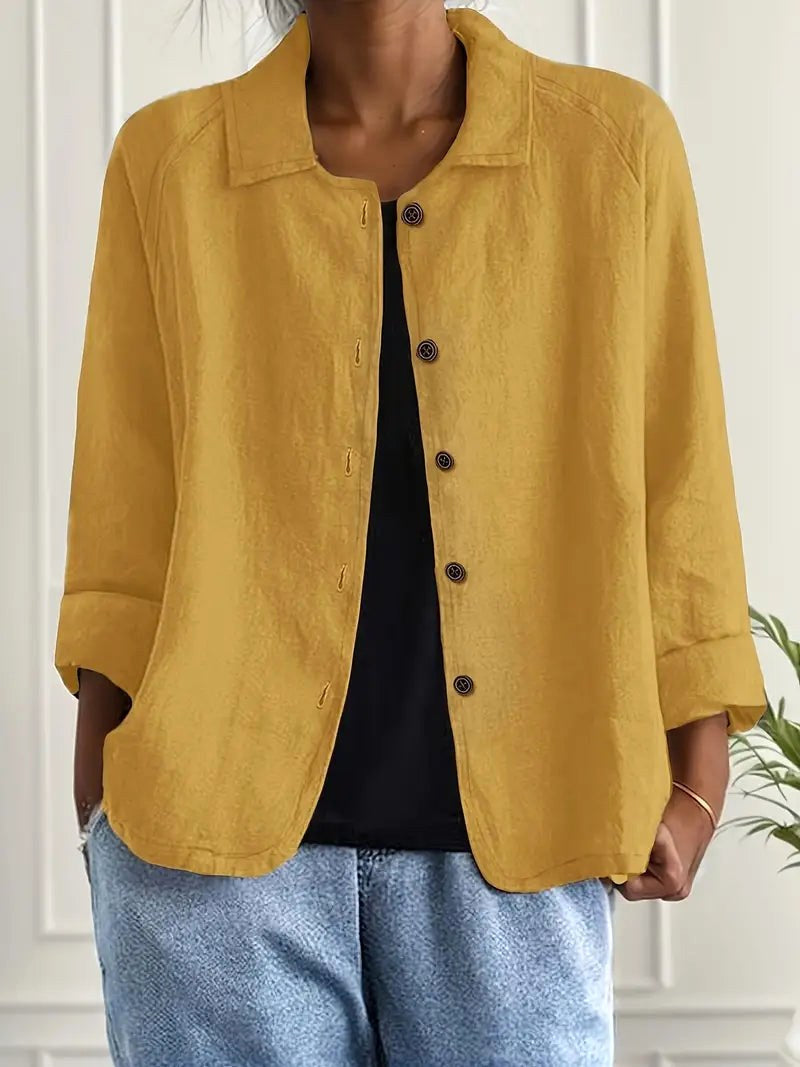 ZEFFIRINE | BLUSE IN WARMEM OCKER