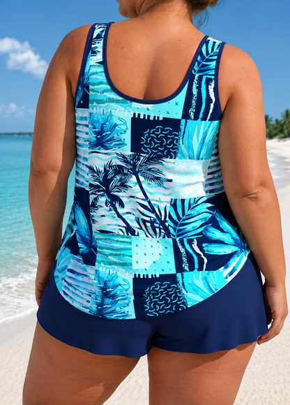 MEGAN | PLUS SIZE RELAXED FIT BLATT-SWIMSET