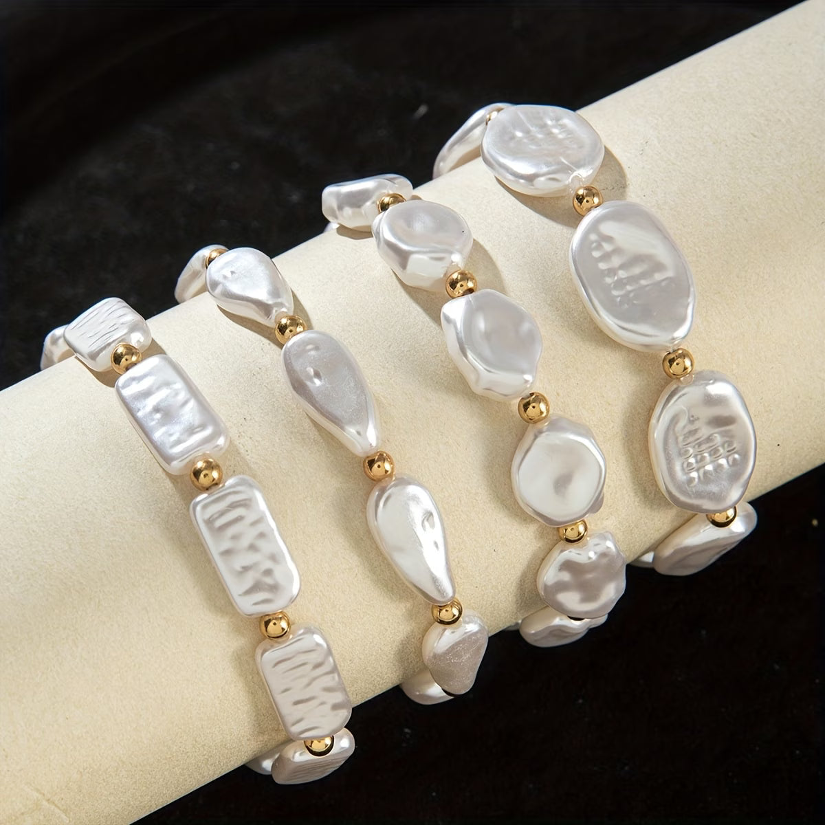 VALORA | PERLEN-STATEMENT-ARMBAND-SET 4-TLG.