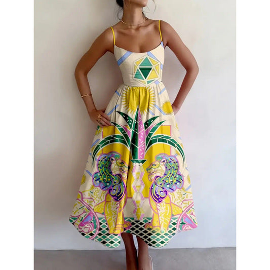 ZEPHYRELLE | SUN TEMPLE MIDI DRESS