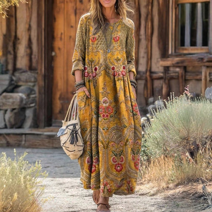 EVELYN | LÄSSIGES LANGARMKLEID IM VINTAGE-STIL