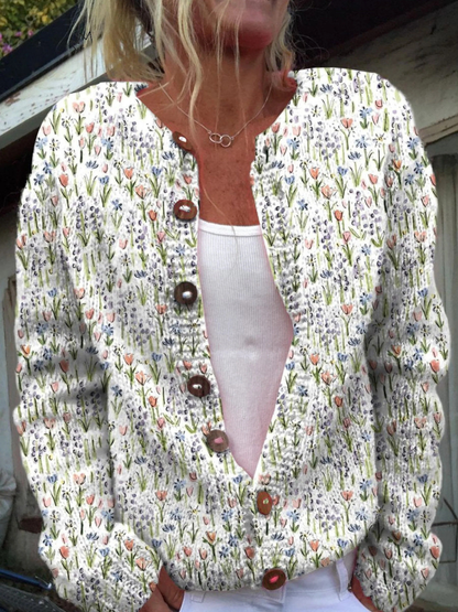 IVADELLE | VINTAGE FLORAL CARDIGAN