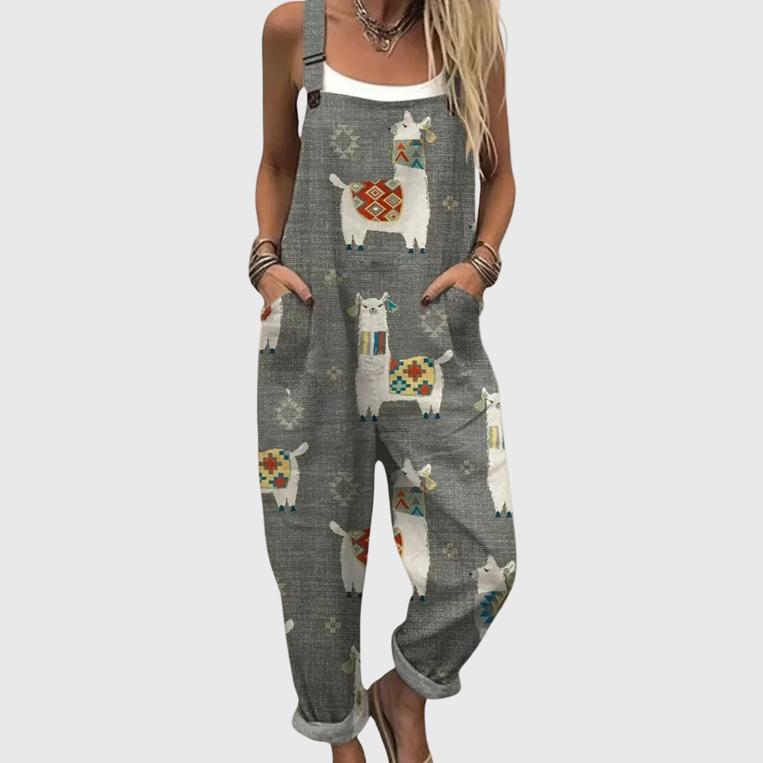 BEQUEMER JUMPSUIT MIT DRUCK