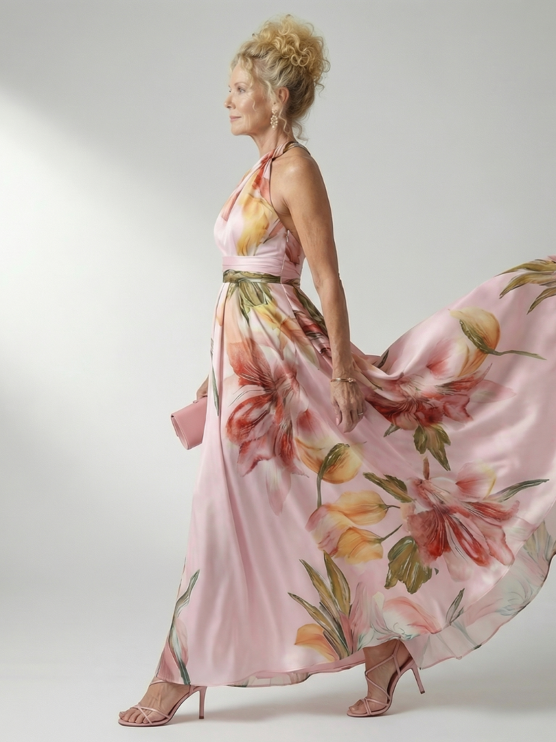 AMIEL | LEICHTES MAXIKLEID MIT BLUMENMUSTER