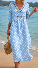 OLIVIA | WEICHES STRANDKLEID MIT PUNKTE-MUSTER