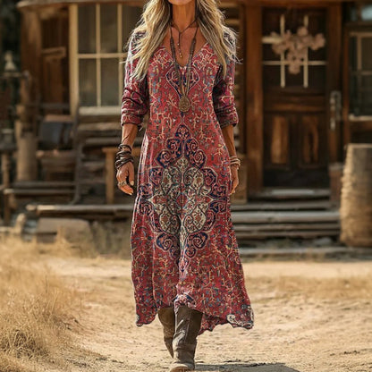 EVELYN | LÄSSIGES LANGARMKLEID IM VINTAGE-STIL