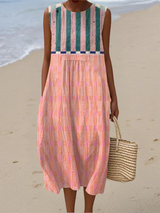 LILY | GESTREIFTES PASTELLEL MIdIKLEID