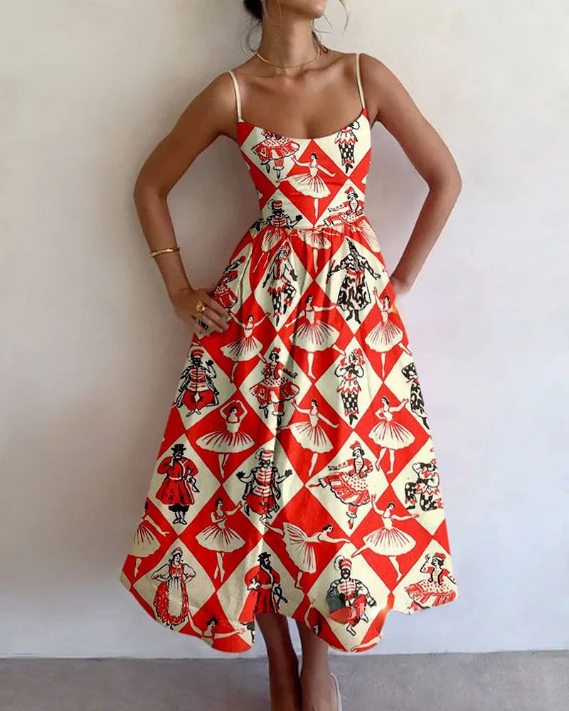 VIRELLA | VINTAGE CAROUSEL MIDI DRESS