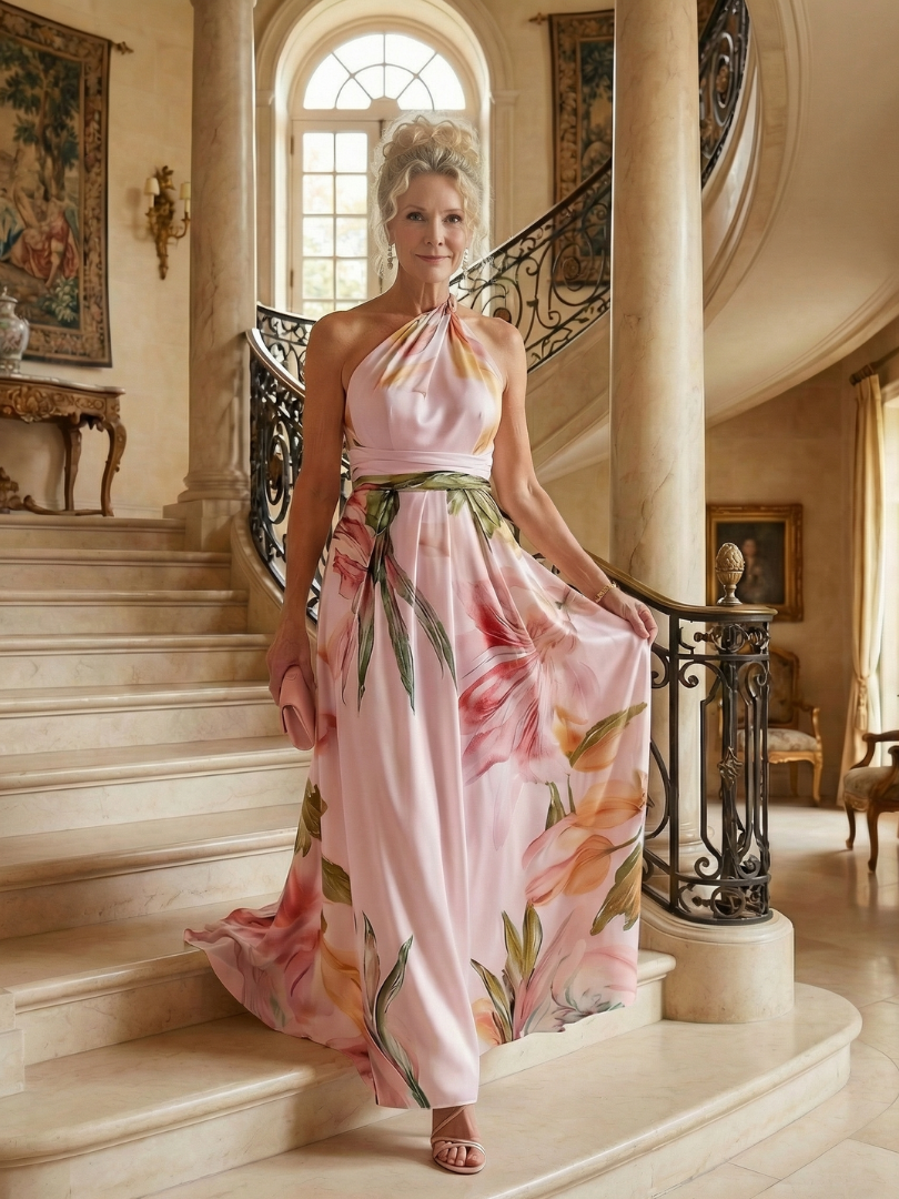 AMIEL | LEICHTES MAXIKLEID MIT BLUMENMUSTER