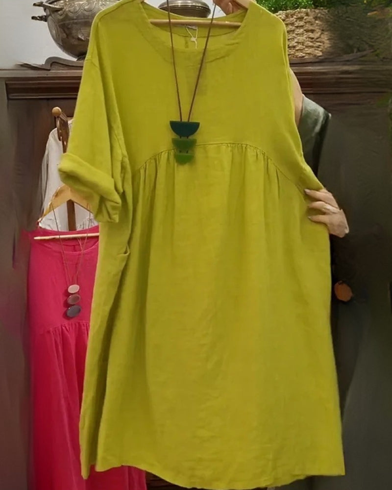 ENID | BEQUEMES WEITES KLEID MIT BAUCHABDECKUNG