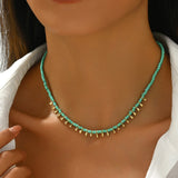 AZURA | MINIMALE KETTE IN TÜRKIS UND GOLD