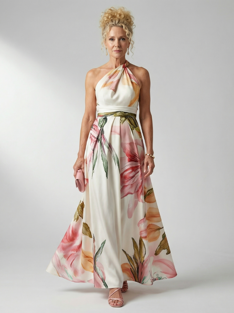 AMIEL | LEICHTES MAXIKLEID MIT BLUMENMUSTER