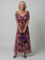 CALEN | SCHULTERFREIES MIDI-KLEID MIT FALLENDEM SCHNITT