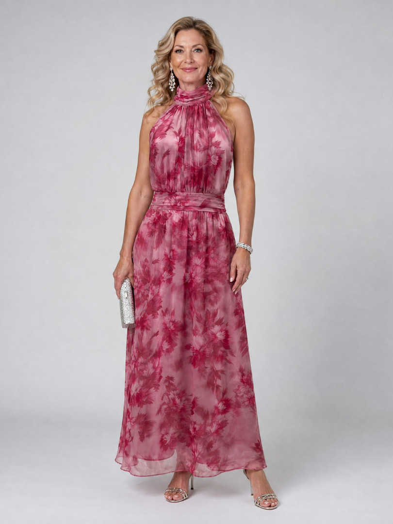 AVIEN | WEICHES MIDIKLEID MIT HALTERNECK