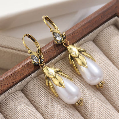 FERN | VINTAGE BOTANICAL PEARL EARRINGS