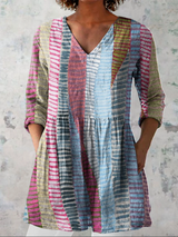 ANAIS | LANGE BLUSE MIT V-AUSSCHNITT
