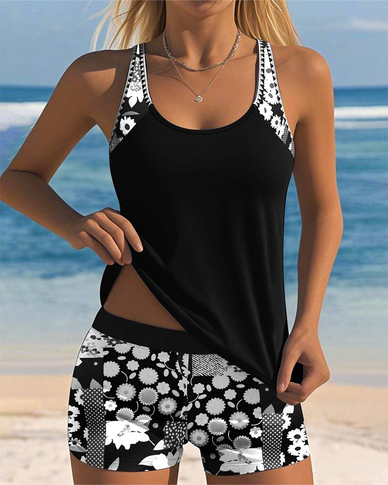 SABRINA | BEQUEM SITZENDER ZWEITEILIGER BLUMEN-BIKINI