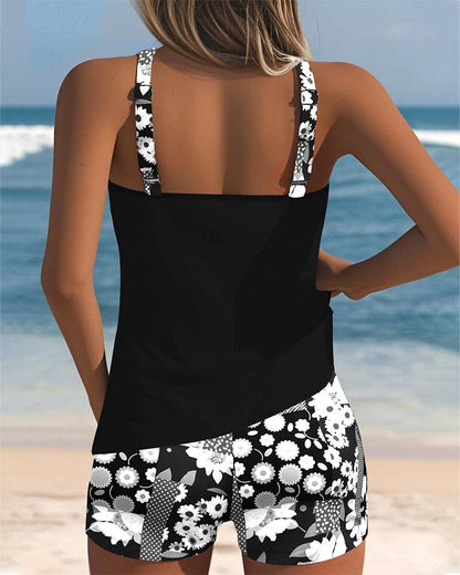 SABRINA | BEQUEM SITZENDER ZWEITEILIGER BLUMEN-BIKINI