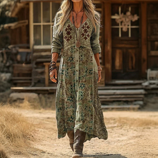 EVELYN | LÄSSIGES LANGARMKLEID IM VINTAGE-STIL