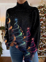 POPPY | GLITZER-WEIHNACHTSBAUM-ROLLKRAGENPULLOVER