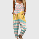 WEICHER MEHRFARBIGER PASTEL-JUMPSUIT