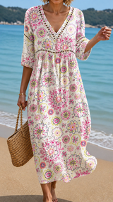 MILLIE | SOFTES SOMMER-MIDIKLEID MIT BLUMENPRINT