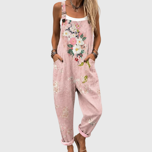 ROSA BLUMEN-LATZHOSE MIT WEICHEM TRAGEKOMFORT