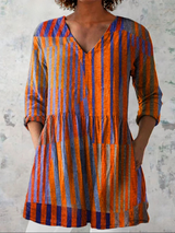 NADIA | LANGE BLUSE MIT V-AUSSCHNITT